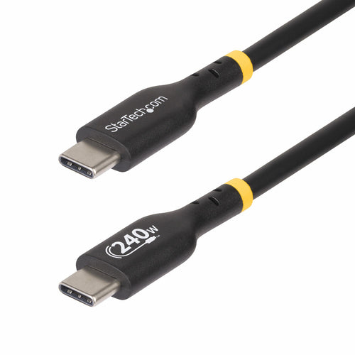 StarTech.com 3ft USB-C Charging Cable, USB-IF Certified USB C Cable, 240W PD EPR, USB 2.0 Type-C Laptop Charger Cord, USB-C Data Transfer Cable, TPE Jacket, M/M