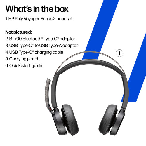 HP Poly Voyager Focus 2 USB-C-C Headset USB-C/A Adapter Customer Special 1