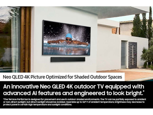 Samsung The Terrace QN75LST7DAFXZA TV 190.5 cm (75") 4K Ultra HD Smart TV Wi-Fi Black 2000 cd/m²