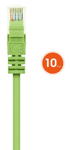 Intellinet 744584 networking cable Light Green 0.15 m Cat6 U/UTP (UTP)