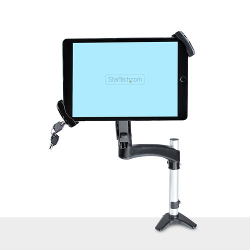 StarTech.com VESA Mount Adapter for Tablets 7.9 to 12.5in - Up to 2kg (4.4lb) - 75x75/100x100 VESA Patterns - Universal Anti-Theft Tablet VESA Mount Clamp - Secure Tablet Mount - Black