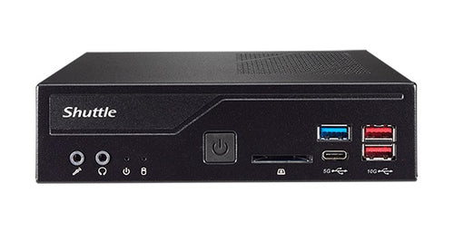 Shuttle Slim PC DH670 , S1700, 2x HDMI, 2x DP , 2x LAN, 2x COM, 8x USB, 1x 2.5", 2x M.2, 24/7 permanent operation, incl. VESA