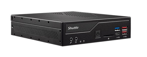 Shuttle Slim PC DH670 , S1700, 2x HDMI, 2x DP , 2x LAN, 2x COM, 8x USB, 1x 2.5", 2x M.2, 24/7 permanent operation, incl. VESA