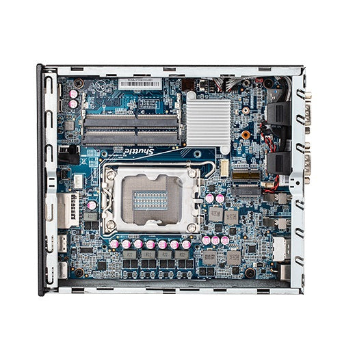 Shuttle Slim PC DH670 , S1700, 2x HDMI, 2x DP , 2x LAN, 2x COM, 8x USB, 1x 2.5", 2x M.2, 24/7 permanent operation, incl. VESA