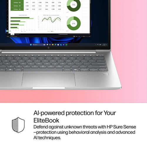 HP EliteBook 6 G1i AI PC Wolf Pro Security Edition Intel Core Ultra 7 265U Laptop 35.6 cm (14") Touchscreen WUXGA 16 GB DDR5-SDRAM 512 GB SSD Wi-Fi 7 (802.11be) Windows 11 Pro Silver