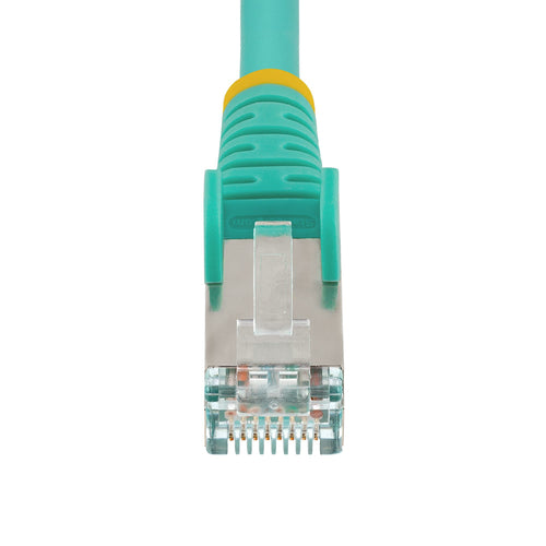 StarTech.com 10ft CAT6a Ethernet Cable - Aqua - Low Smoke Zero Halogen (LSZH) - 10GbE 500MHz 100W PoE++ Snagless RJ-45 w/Strain Reliefs S/FTP Network Patch Cord