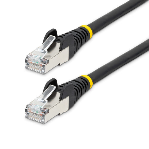 StarTech.com 15ft CAT6a Ethernet Cable - Black - Low Smoke Zero Halogen (LSZH) - 10GbE 500MHz 100W PoE++ Snagless RJ-45 w/Strain Reliefs S/FTP Network Patch Cord