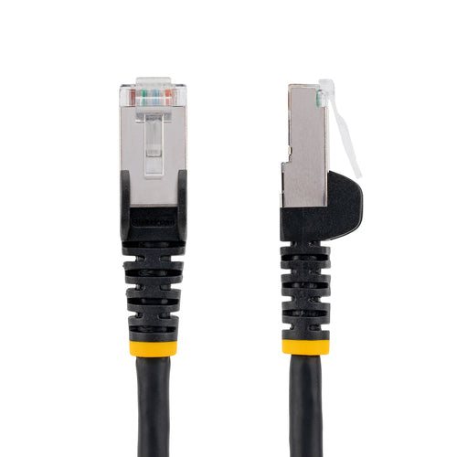 StarTech.com 2ft CAT6a Ethernet Cable - Black - Low Smoke Zero Halogen (LSZH) - 10GbE 500MHz 100W PoE++ Snagless RJ-45 w/Strain Reliefs S/FTP Network Patch Cord