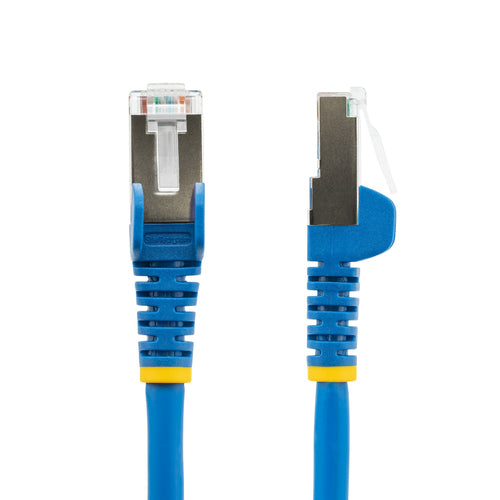 StarTech.com 9ft CAT6a Ethernet Cable - Blue - Low Smoke Zero Halogen (LSZH) - 10GbE 500MHz 100W PoE++ Snagless RJ-45 w/Strain Reliefs S/FTP Network Patch Cord