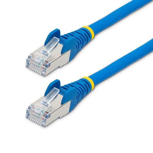 StarTech.com 5ft CAT6a Ethernet Cable - Blue - Low Smoke Zero Halogen (LSZH) - 10GbE 500MHz 100W PoE++ Snagless RJ-45 w/Strain Reliefs S/FTP Network Patch Cord
