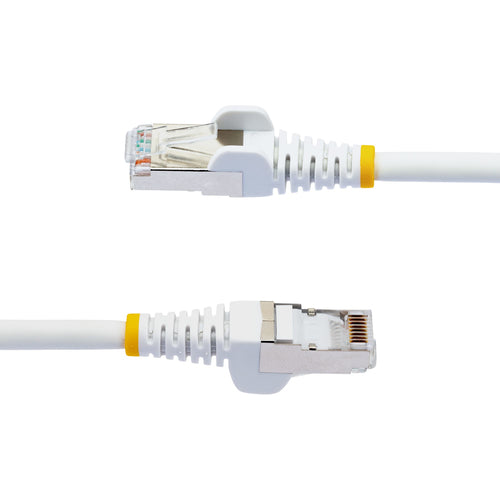 StarTech.com 20ft CAT6a Ethernet Cable - White - Low Smoke Zero Halogen (LSZH) - 10GbE 500MHz 100W PoE++ Snagless RJ-45 w/Strain Reliefs S/FTP Network Patch Cord