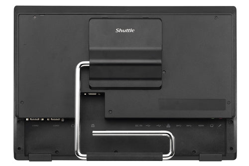 Shuttle All-In-One Barebone P52U, 15.6" Multi-Touch-Screen, Celeron 5205U, Wifi, IP54, fanless, 24/7 permanent operation