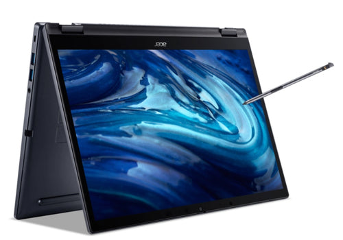 Acer TravelMate TMP414RN-41-R6EK AMD Ryzen™ 5 PRO 6650U Hybrid (2-in-1) 35.6 cm (14") Touchscreen WUXGA 16 GB DDR5-SDRAM 512 GB SSD Wi-Fi 6 (802.11ax) Windows 11 Pro Blue