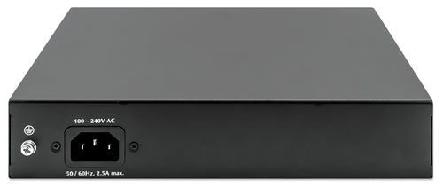 Intellinet 8-Port Gigabit Ethernet PoE+ Switch with 2 RJ45 Gigabit Uplink Ports, IEEE 802.3at/af Power over Ethernet (PoE+/PoE) Compliant, 120 W, Endspan, Desktop (WITH C14 2 PIN POWER CORD)