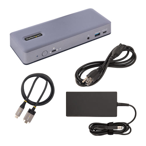 StarTech.com USB-C Docking Station, Multi Monitor HDMI/DP/USB-C Video Output, USB-C Dock, Triple Monitor 4K30/Dual 4K60 - 7-Port USB Hub, 60W Power Delivery, GbE, 3.5mm Audio - Works With Chromebook certified