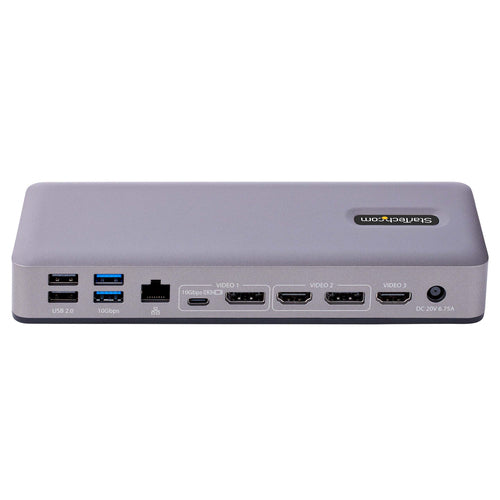 StarTech.com USB-C Docking Station, Multi Monitor HDMI/DP/USB-C Video Output, USB-C Dock, Triple Monitor 4K30/Dual 4K60 - 7-Port USB Hub, 60W Power Delivery, GbE, 3.5mm Audio - Works With Chromebook certified