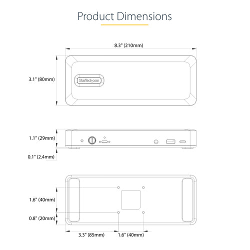 StarTech.com USB-C Docking Station, Multi Monitor HDMI/DP/USB-C Video Output, USB-C Dock, Triple Monitor 4K30/Dual 4K60 - 7-Port USB Hub, 60W Power Delivery, GbE, 3.5mm Audio - Works With Chromebook certified