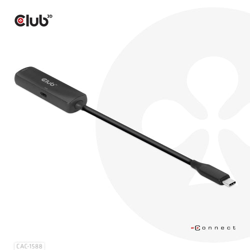 CLUB3D USB Gen2 Type-C to HDMI™ 8K60Hz or 4K120Hz HDR10+ with DSC1.2 with Power Delivery 3.0 Active Adapter M/F