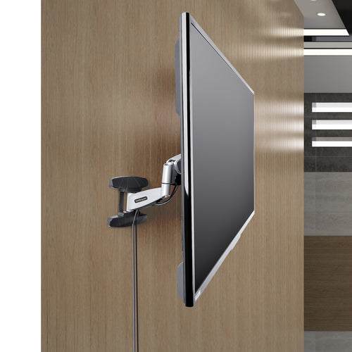 StarTech.com VESA TV Wall Mount, Adjustable Full Motion TV Wall Mount For 23"-55" Displays, Slim TV Mounting Bracket Supports 66lb (30kg), Extendable/Tilting/Swivel TV Wall Mount