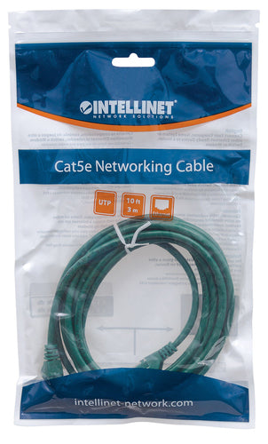 Intellinet Network Patch Cable, Cat6, 7.5m, Green, CCA, U/UTP, PVC, RJ45, Gold Plated Contacts, Snagless, Booted, Lifetime Warranty