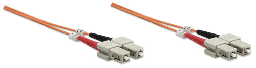 Intellinet Fiber Optic Patch Cable, OM1, SC/SC, 2m, Orange, Duplex, Multimode, 62.5/125 µm, LSZH, Fibre, Lifetime Warranty, Polybag