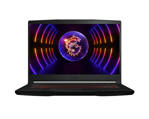 MSI Gaming THIN GF63 12VE-437US laptop Intel® Core™ i5 i5-12450H 39.6 cm (15.6") Full HD 8 GB DDR4-SDRAM 512 GB SSD NVIDIA GeForce RTX 4050 Wi-Fi 6 (802.11ax) Windows 11 Home Black
