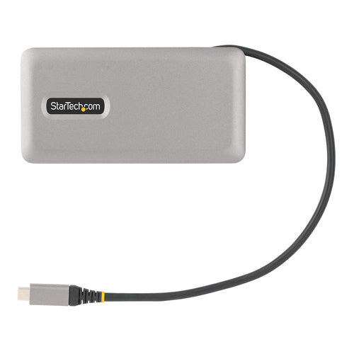 StarTech.com USB-C Multiport Adapter - HDMI/VGA - 4K 60Hz - 3-Port USB Hub - 100W Power Delivery Pass-Through - GbE - Travel Mini Docking Station w/ Charging - 1ft/30cm Wrap-Around Cable