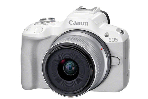 Canon EOS R50 Mirrorless Camera with 18-45mm Lens (White)