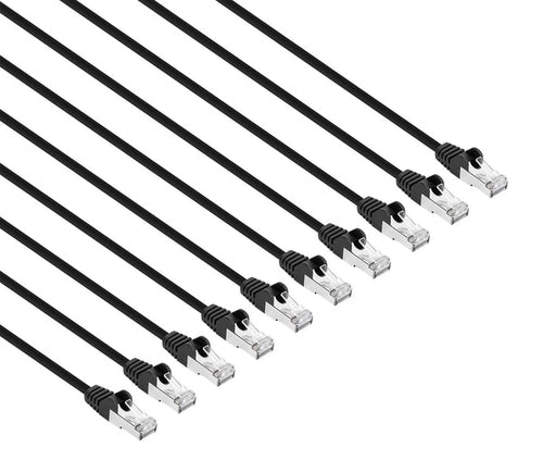 Intellinet 743655 networking cable Black 0.5 m Cat8.1 U/FTP (STP)