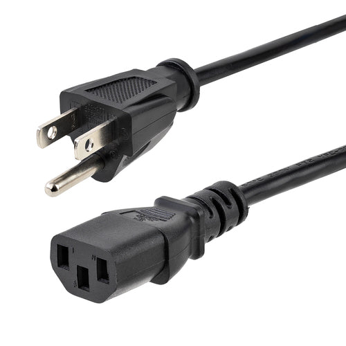 StarTech.com 6ft (1.8m) Heavy Duty Power Cord, NEMA 5-15P to C13 AC Power Cord, 15A 125V, 14AWG, Replacement Computer Power Cord, Monitor Power Cable, NEMA 5-15P to IEC 60320 C13 Power Cord - PC Power Supply Cable