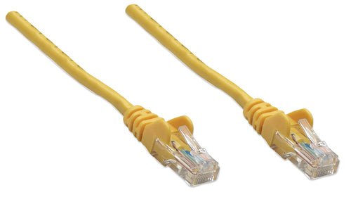 Intellinet Network Patch Cable, Cat5e, 5m, Yellow, CCA, U/UTP, PVC, RJ45, Gold Plated Contacts, Snagless, Booted, Lifetime Warranty