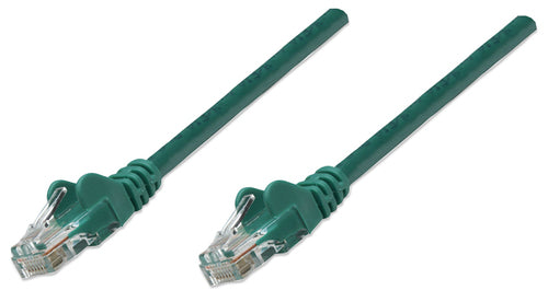 Intellinet Network Patch Cable, Cat5e, 7.5m, Green, CCA, U/UTP, PVC, RJ45, Gold Plated Contacts, Snagless, Booted, Lifetime Warranty
