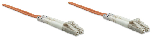 Intellinet Fiber Optic Patch Cable, OM1, LC/LC, 10m, Orange, Duplex, Multimode, 62.5/125 µm, LSZH, Fibre, Lifetime Warranty, Polybag