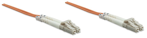Intellinet Fiber Optic Patch Cable, OM1, LC/LC, 2m, Orange, Duplex, Multimode, 62.5/125 µm, LSZH, Fibre, Lifetime Warranty