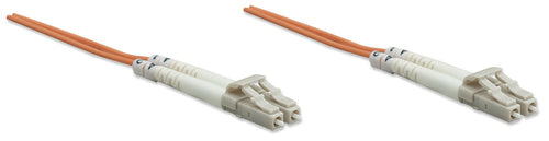 Intellinet Fiber Optic Patch Cable, OM1, LC/LC, 3m, Orange, Duplex, Multimode, 62.5/125 µm, LSZH, Fibre, Lifetime Warranty