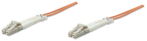 Intellinet Fiber Optic Patch Cable, OM1, LC/LC, 5m, Orange, Duplex, Multimode, 62.5/125 µm, LSZH, Fibre, Lifetime Warranty