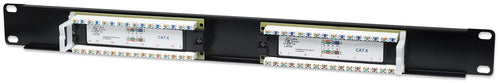 Intellinet Patch Panel, Cat6, UTP, 16-Port, 1U, Black
