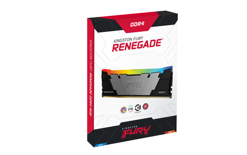 Kingston Technology FURY 128GB 3200MT/s DDR4 CL16 DIMM (Kit of 4) Renegade RGB