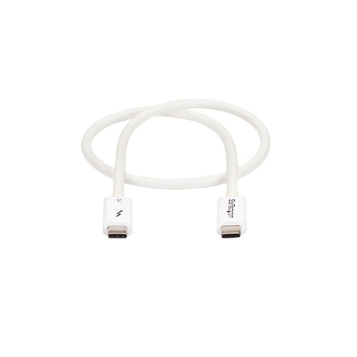 StarTech.com Thunderbolt 3 Cable - 40Gbps - 0.5m - White - Thunderbolt, USB, and DisplayPort Compatible