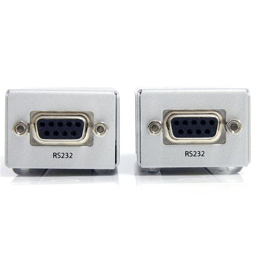 StarTech.com RS232 Serial over Cat5 Extender, 1 km (3300 ft) Range, Plug & Play, No Software, DB9 Serial Extension - TAA