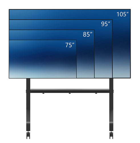 Neomounts FL50-575BL1 TV trolley 65-115" - fast installation - TÜV