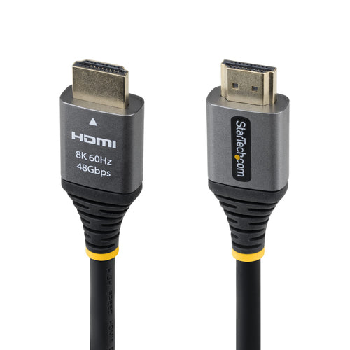 StarTech.com 12ft (3.6m) Certified Ultra High Speed HDMI Cable, 8K 60Hz/4K 120Hz, HDMI 2.1 Cable with HDR10+ / eARC, 48Gbps, 8K HDMI Cord for Monitor/TV/Display, Flexible TPE Jacket
