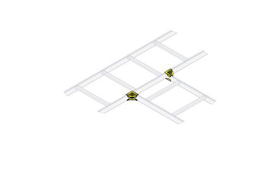 Middle Atlantic Products Horizontal 90 degree Tee Splice Hardware 1 pair