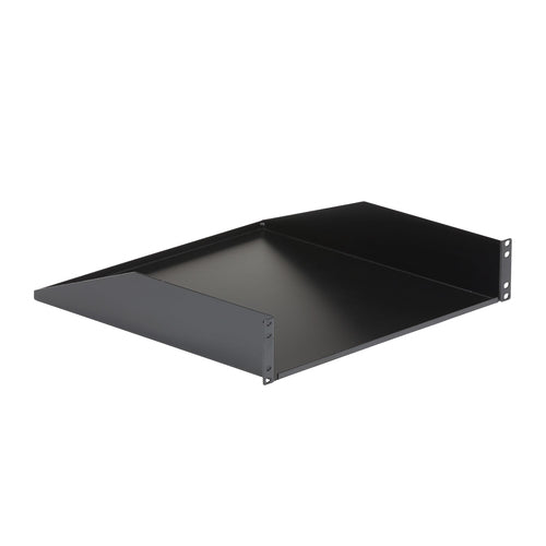StarTech.com 2U Server Rack Shelf - Universal Rack Mount Cantilever Shelf for 19" Network Equipment Rack & Cabinet - Heavy Duty Steel – Weight Capacity 125lb/56kg - 18" Deep Tray, Black