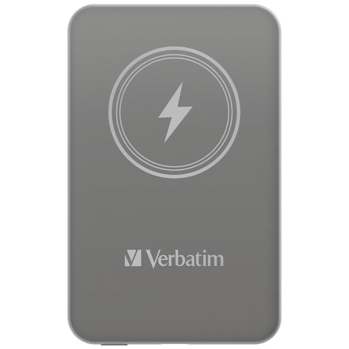 Verbatim Charge 'n' Go Magnetic Wireless Power Bank 5000mAh Grey