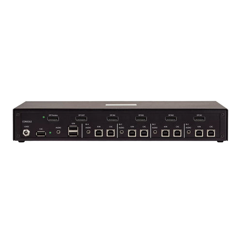 StarTech.com Secure 4-Port KVM Switch, DisplayPort, 4K 30Hz, NIAP 4.0 Desktop KVM, Metal Housing, Multi-View Preview Screen, CAC, Made in the USA