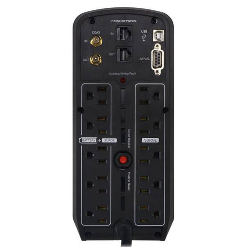 CyberPower CP850PFCLCD uninterruptible power supply (UPS) Line-Interactive 0.85 kVA 510 W 10 AC outlet(s)