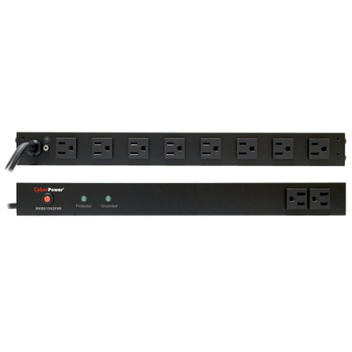 CyberPower RKBS15S2F8R surge protector Black 10 AC outlet(s) 120 V 4.57 m
