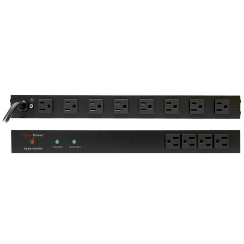CyberPower RKBS15S4F8R surge protector Black 12 AC outlet(s) 120 V 4.57 m