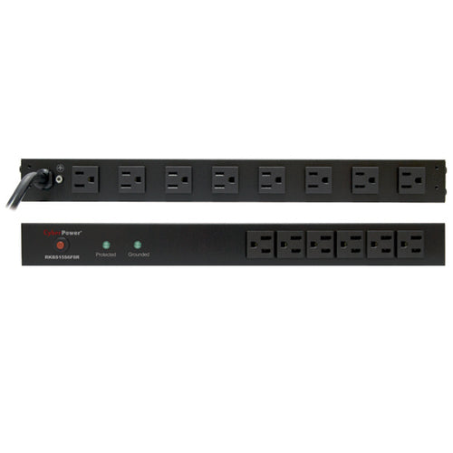 CyberPower RKBS15S6F8R surge protector Black 14 AC outlet(s) 120 V 4.57 m